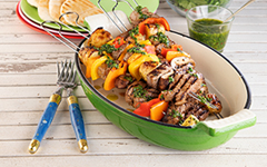 Steak Skewers with Chimichurri
